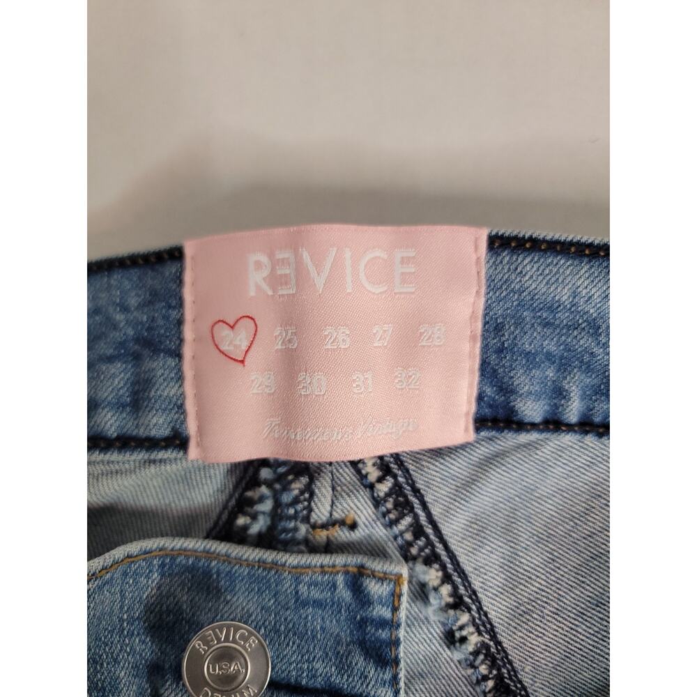 Revice Venus Star Flare Denim Jeans 24x33 High Rise Bell Bottom Retro Y2K USA - Picture 7 of 12